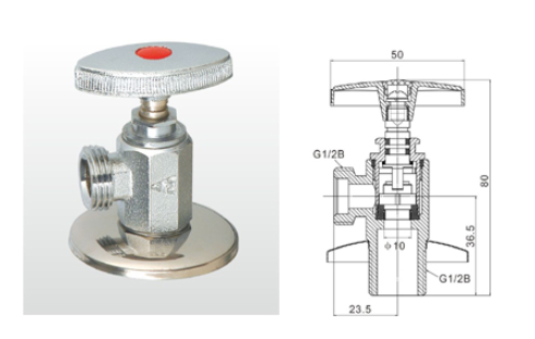 埃美柯黃銅直角閥JWCT-W結構圖