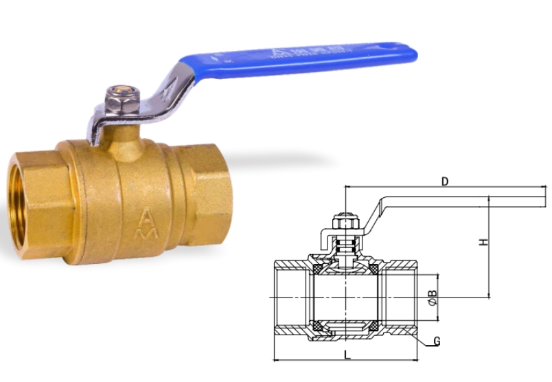 埃美柯黃銅球閥252